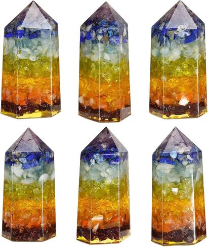 حزمة من 2 شفاء الصولج الصولج سداسي الكريستال للتأمل Wicca شقرا الموازنة ، peridot in Kuwait
