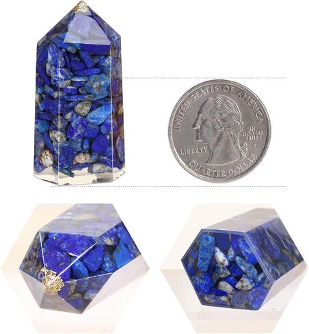 حزمة من 2 شفاء الصولج الصولج سداسي الكريستال للتأمل Wicca شقرا الموازنة ، peridot in Kuwait