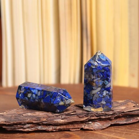 حزمة من 2 شفاء الصولج الصولج سداسي الكريستال للتأمل Wicca شقرا الموازنة ، peridot in Kuwait