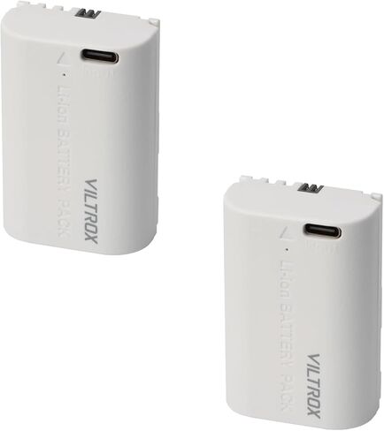 VILTROX TNP-FW50 1030mAh Replacement Battery Kit for Sony Camera, 2 Pack NP-FW50 Battery with Type-C Cable Compatible with Sony ZV-E10, A6400, A6000, A6500, A6300, A7, A7 II, A7R II, A7S II, A7S, A7R in Saudi Arabia