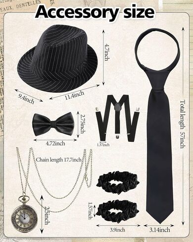 1920s Mens Costume, Roaring 20s Costumes for Men, Fedora Hats for Men 1920S Mens Outfit with Hat, Vest,Pocket Watch in Saudi Arabia