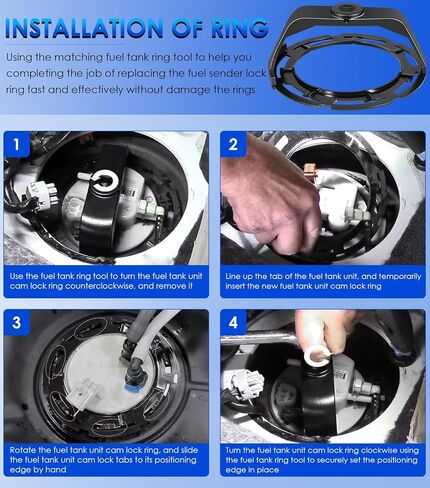 6599 Fuel Tank Ring Tool, LO164 Fuel Tank Lock Ring & 911-245 Fuel Tank Sending Unit Seal for Buick Cadillac Chevrolet Dodge Ford GMC Hummer Isuzu Jeep Lincoln Mazda Pontiac Ram Saab Saturn Suzuki in Saudi Arabia