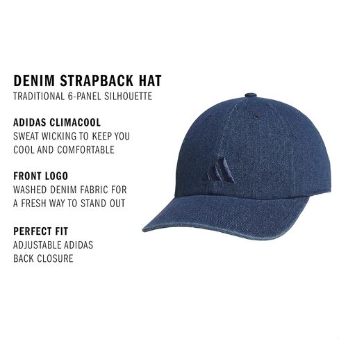 قبعة adidas Ultimate Hat ذات تاج مريح وقابل للتعديل، قبعة بيسبول قطنية بحزام خلفي، لون وردي/أسود in Saudi Arabia
