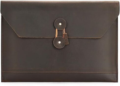 مجلد Premium Leather Portfolio - حامل مستندات احترافي مع مقصورة محمول ومحمول مخصصة in Kuwait