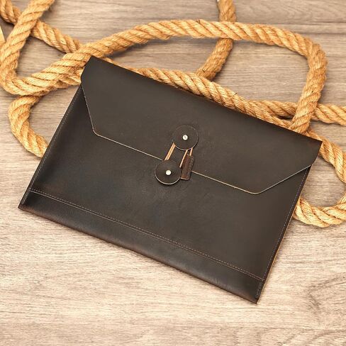 مجلد Premium Leather Portfolio - حامل مستندات احترافي مع مقصورة محمول ومحمول مخصصة in Kuwait
