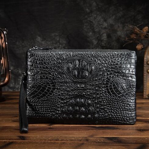 محفظة قابض جلدية حقيقية للرجال لرجال حقيبة المال الأموال متعددة الوظائف. in Kuwait