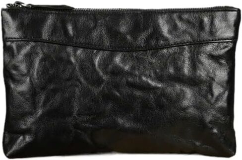 حقيبة مخلب جلدية أصلية خمر للرجال الأعمال التجارية الكبيرة حماية RFID محفظة جواز سفر متعدد الجيب in Kuwait