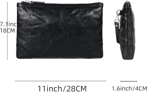 حقيبة مخلب جلدية أصلية خمر للرجال الأعمال التجارية الكبيرة حماية RFID محفظة جواز سفر متعدد الجيب in Kuwait