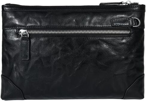 حقيبة مخلب جلدية أصلية خمر للرجال الأعمال التجارية الكبيرة حماية RFID محفظة جواز سفر متعدد الجيب in Kuwait