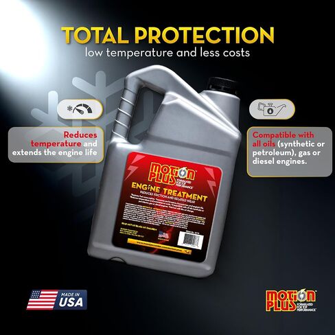 Engine Treatment Motion Plus/Metal Treatment/Super Lubricant/Heavy Duty/Anti Friction/Engine Metal Treatment/Lube/EP/Automotive/Cars / 1 Gallon U.S in Saudi Arabia