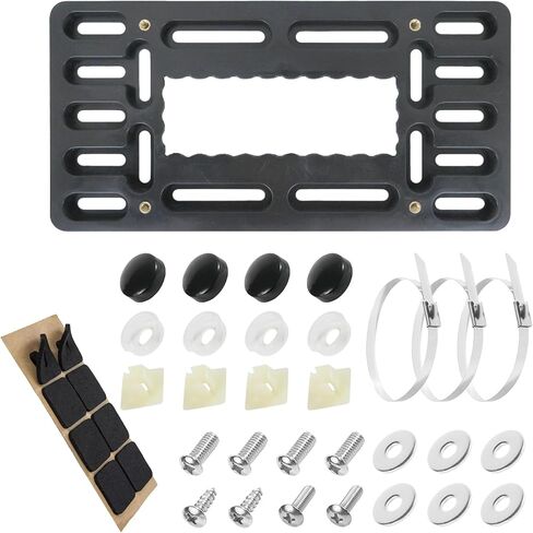 License Plate Bracket Holder, Front License Plate Bracket, No Drill Front Plate Mount, Licenses Plates Brackets Bumper, License Plate Covers with Anti Theft Stainless Steel Screw Bolt Caps in Kuwait