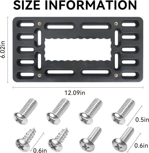 License Plate Bracket Holder, Front License Plate Bracket, No Drill Front Plate Mount, Licenses Plates Brackets Bumper, License Plate Covers with Anti Theft Stainless Steel Screw Bolt Caps in Kuwait