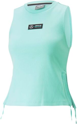 PUMA Womens Mapf1 Logo Crew Neck Tank Casual - Green in Saudi Arabia
