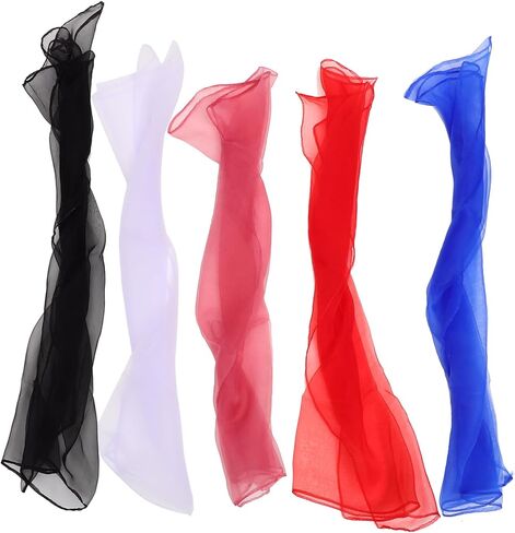 5pcs Colorful Dance Scarves Versatile Stage Performance Scarves Eye Catching Juggling Accessories Soft Skin Friendly for Music and Dance Events in Saudi Arabia