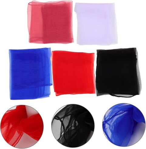 5pcs Colorful Dance Scarves Versatile Stage Performance Scarves Eye Catching Juggling Accessories Soft Skin Friendly for Music and Dance Events in Saudi Arabia