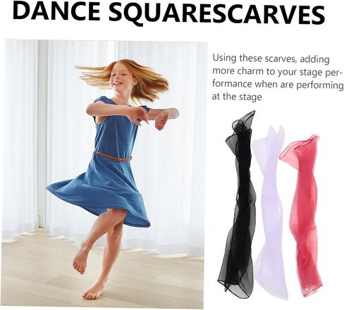 5pcs Colorful Dance Scarves Versatile Stage Performance Scarves Eye Catching Juggling Accessories Soft Skin Friendly for Music and Dance Events in Saudi Arabia