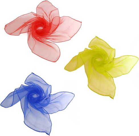 PartyKindom Square Silk Dance Scarves for Luminous Yellow Soft Comfortable Juggling Props for Performances for Music Class and Movement Activities in Saudi Arabia