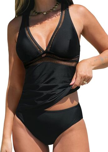 Cupshe Women's Tankini يضع قطعتين من ملابس السباحة الخامس in Saudi Arabia