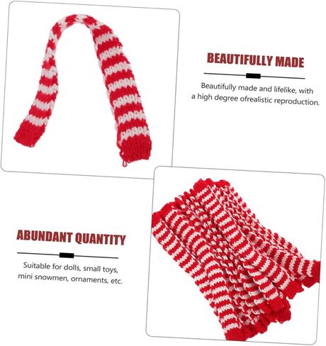 Yardwe 20pcs Mini Doll Scarves الأوشحة الإبداعية لزخارف حفلات العطلات والوزن الخفيف لحفلات موضوع عيد الميلاد والتجمعات العائلية in Kuwait