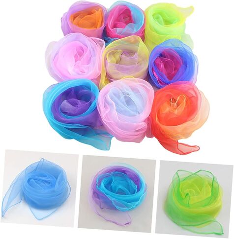 24Pcs Gradient Dance Scarves Juggling Scarves for Performance Color for Decoration and Stage Props present for Boys in Saudi Arabia