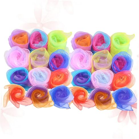 24Pcs Gradient Dance Scarves Juggling Scarves for Performance Color for Decoration and Stage Props present for Boys in Saudi Arabia