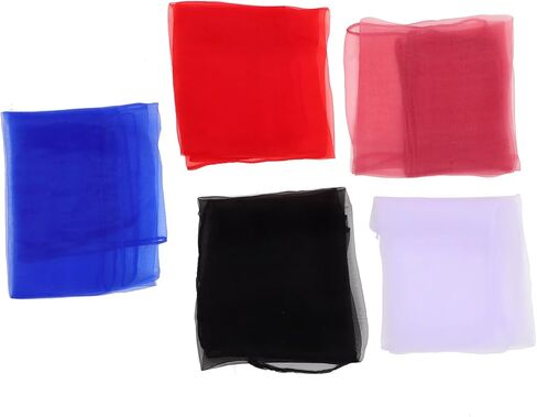 Ciieeo 5pcs Colorful Dance Juggling Scarves Square Performance Props for Parties Family Gatherings and Concerts Eye Catching Washable in Kuwait