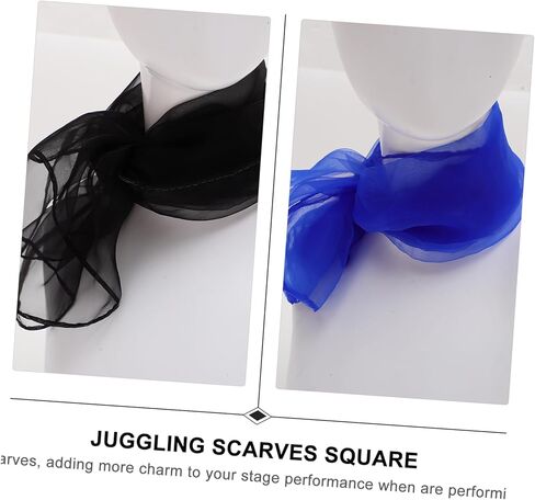 Ciieeo 5pcs Colorful Dance Juggling Scarves Square Performance Props for Parties Family Gatherings and Concerts Eye Catching Washable in Kuwait