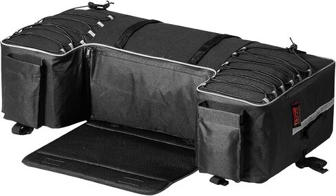 VEVOR ATV Rear Storage Bag, 60L ATV Rear Cargo Bag, 600D Oxford Cloth Back Seat Gear Bag with Backrest & Waterproof Cover, Fit Most ATVs with Rear Racks, Compatible with ATVs, UTV, Can-Am Vehicle in Saudi Arabia