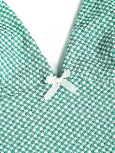 seamoly Vintage Eyelet Jacquard Textured Bowknot Decor Halter Tie Side Tankini Set in Saudi Arabia