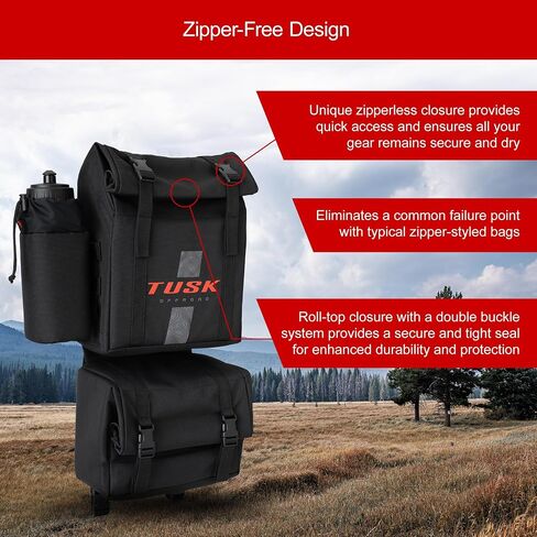 TUSK Trail Runner ATV Fender Bag Black Zipperless Quick Access Detachable 10-Liter Cargo Bags in Saudi Arabia