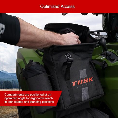 TUSK Trail Runner ATV Fender Bag Black Zipperless Quick Access Detachable 10-Liter Cargo Bags in Saudi Arabia