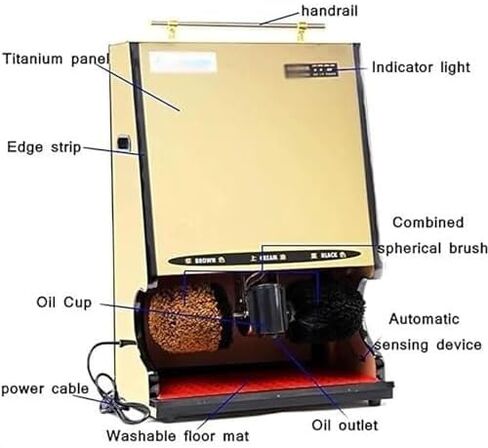 Automatic Shoe Polisher with Smart Touch Screen, Electric Household Shoe Shine Machine, Quick 5s Wipe, Low Noise, Automatic Induction for Hotel & Office Use in Saudi Arabia