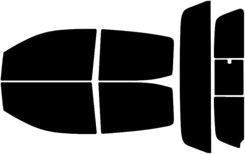 Rvinyl Window Tint Kit Compatible with GMC Canyon 2015-2023 4 Door Crew Cab - Black 5% - Single Ply No Bubble Film - Do it Yourself Vehicle Front Precut Kit in Saudi Arabia