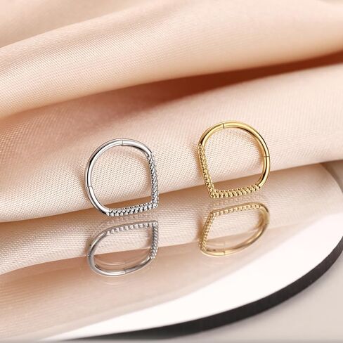 Gagabody Septum Ring 16 Gauge Orrings Teardrop Daith Jewelry Surgical Steel Rings Nose Nose Cartlidge arring Hoop Helix Tragus Rook Jewelry in Kuwait