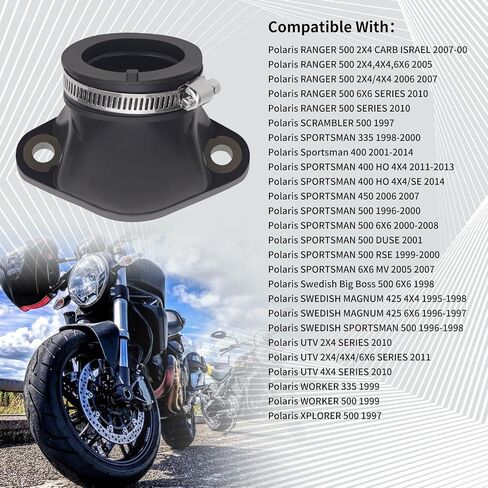3084879 Motorcycle Carburetor Rubber Interface Carb Intake Manifold Boots Joint Compatible With Polaris Big Boss Xplorer 500 Sportsman 335 400 450 500 Magnum UTV Ranger 400 500 2X4 4X4 6X6 in Saudi Arabia