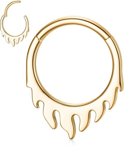 Gagabody Septum Ring 16 Gauge Orrings Teardrop Daith Jewelry Surgical Steel Rings Nose Nose Cartlidge arring Hoop Helix Tragus Rook Jewelry in Kuwait