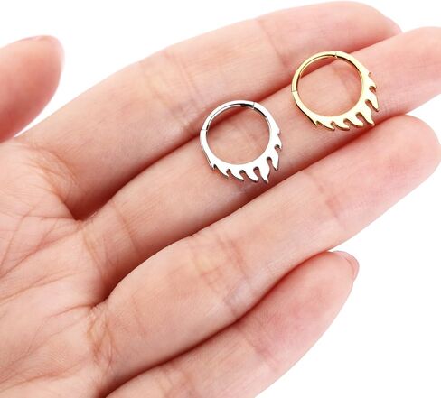 Gagabody Septum Ring 16 Gauge Orrings Teardrop Daith Jewelry Surgical Steel Rings Nose Nose Cartlidge arring Hoop Helix Tragus Rook Jewelry in Kuwait