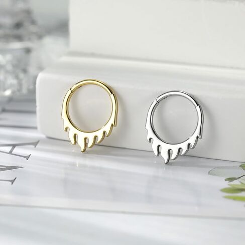 Gagabody Septum Ring 16 Gauge Orrings Teardrop Daith Jewelry Surgical Steel Rings Nose Nose Cartlidge arring Hoop Helix Tragus Rook Jewelry in Kuwait