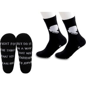 MBMSO 2 Pairs RBG Socks Inspirational RBG Gifts Feminist Gifts Fight for the Things that You Care about