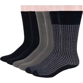 No nonsense Cotton Waffle Crew Sock - 6 Pair Pack, black/black/taupe/taupe/pattern/pattern, 6-12