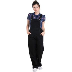 Hell Bunny Elly May Denim Jeans Landgirl 40s 50s ريترو روكابيلي دنغري