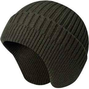 Women's Winter Ear Beanie Cap Soft Men's Unisex Winter Earflap Hat Ear Flaps Warm Head Covers Knit Thick Casual in Kuwait