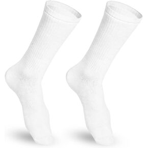 Champion Men's Compression Socks, 15-20 mmHg, Athletic Fit Crew Length Mid-Calf Cushion Foot Sport Socks