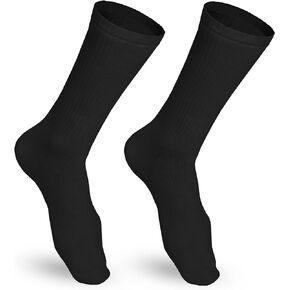 Champion Men's Compression Socks, 15-20 mmHg, Athletic Fit Crew Length Mid-Calf Cushion Foot Sport Socks