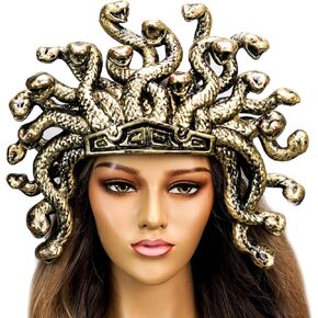 بييوند ماسكرايد بي شريط راس تنكري من ميدوسا، غطاء راس وقبعة تاج للهالوين، اكسسوارات ميدوسا التنكرية in Kuwait