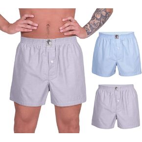 LUFT Mens Cotton 2 Pack Underwear Waistband Solid Stretch Briefs Boxer Shorts