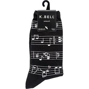Women's Making Music Crew Socks Black / 4-10