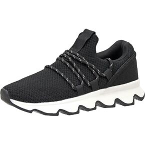 CUSHIONAIRE Women's Zyler lace up Knit Sneaker +Memory Foam