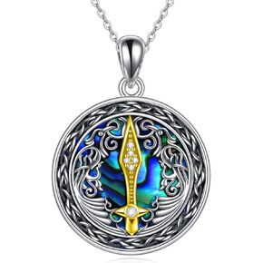 ONEFINITY Viking/Triple Odin Horn/Praying Hands/Star Of David/Trident/Berserk/Celtic Knot/Thor Hammer/Spiral/Lilith/Pentagram/Feather/Gun/Four Leaf Clover Necklace