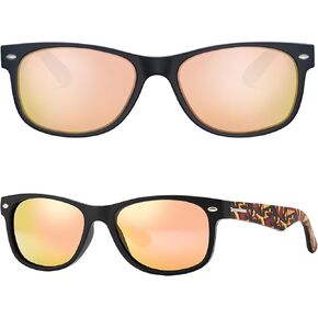 CARFIA Square Polarized Sunglasses for Men Women UV Protection Classic Retro Vintage TR90 Frame Outdoor Driving Sun Glasses